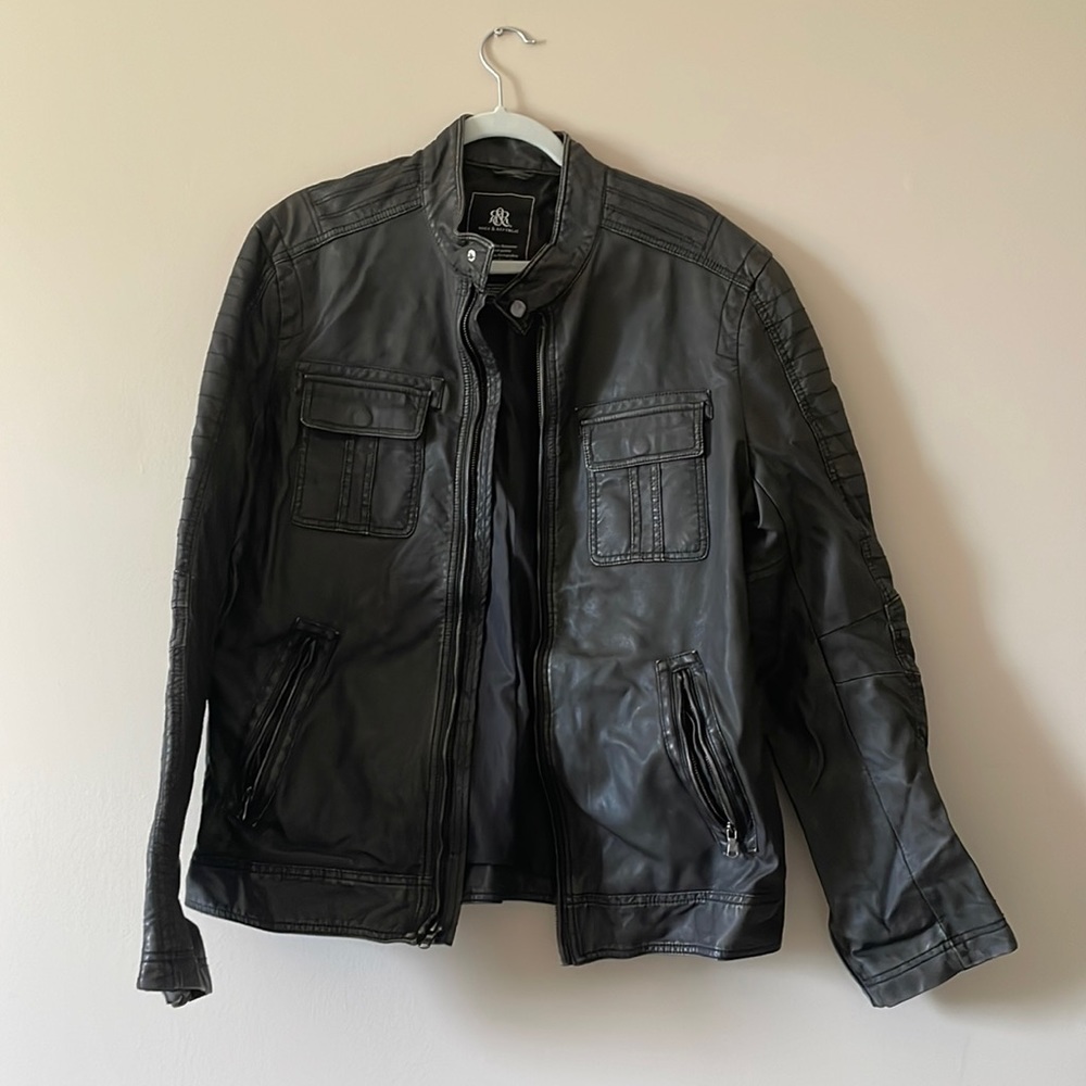 Mens black rock and republic jacket